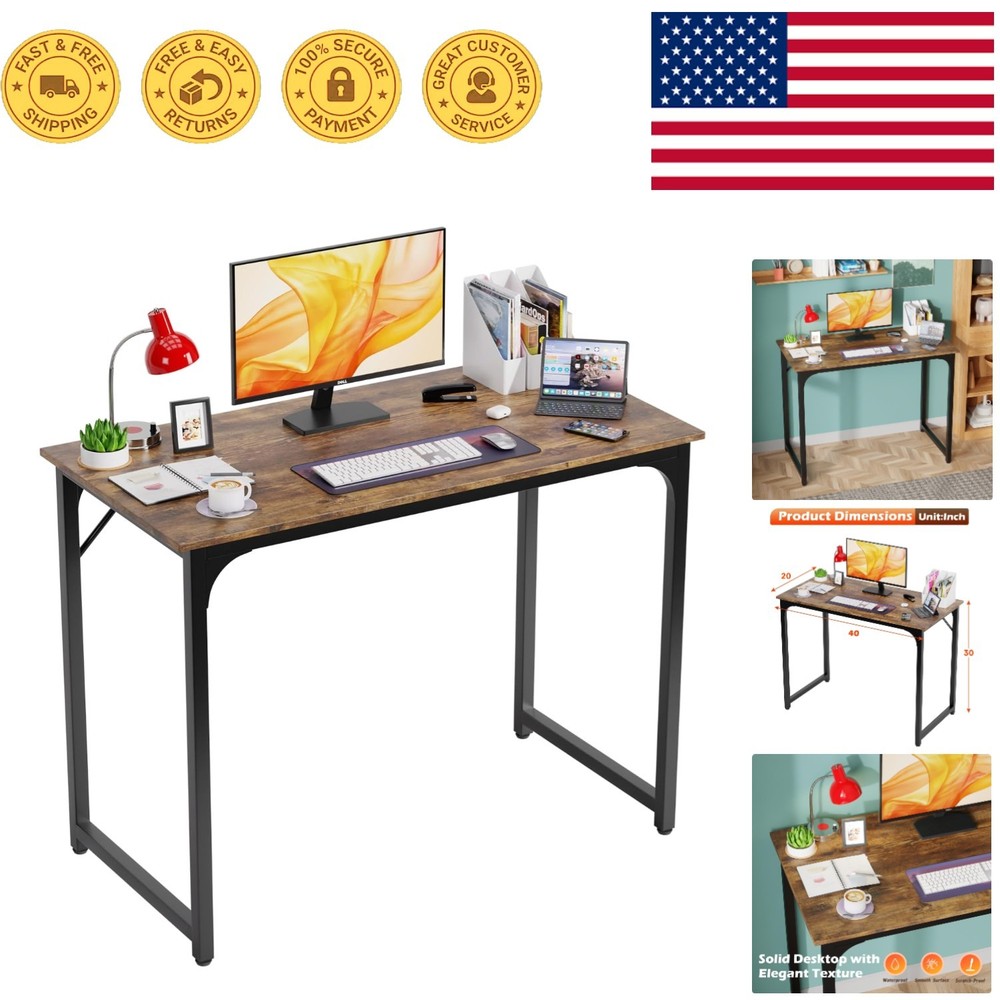 Multi-Functional 39 inch Home Office Desk - Adjustable Feet & Modern Style