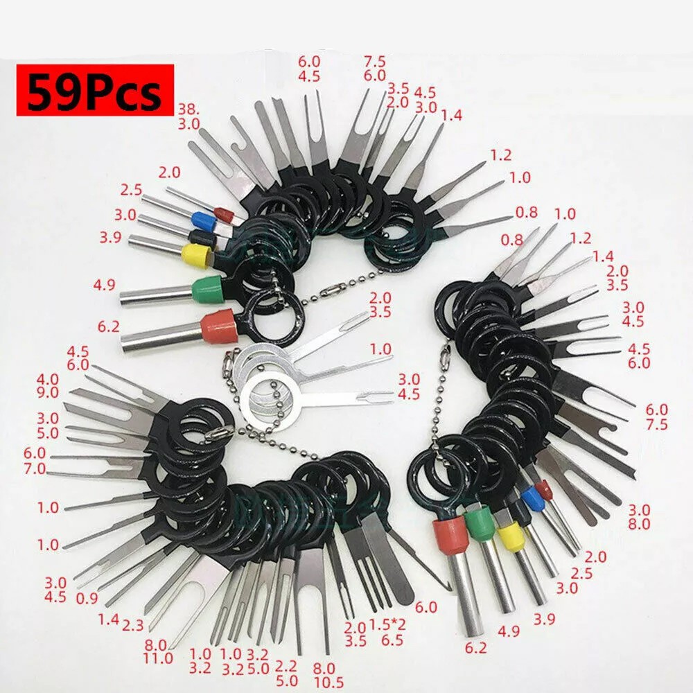 Pin Release Tool 59Pcs Car Plug Unpinning Tool 1 Set Unlocking ToolPractical / ๑