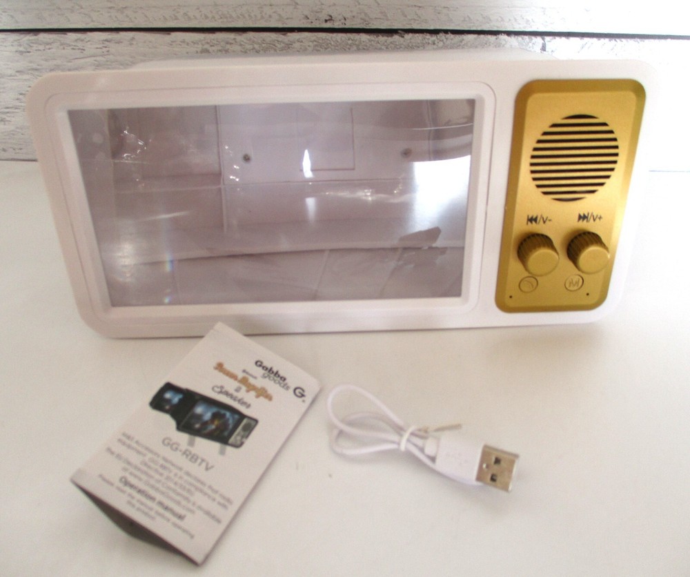 Gabba Goods Screen Magnifier & Speaker Bluetooth Model GG-RBTV
