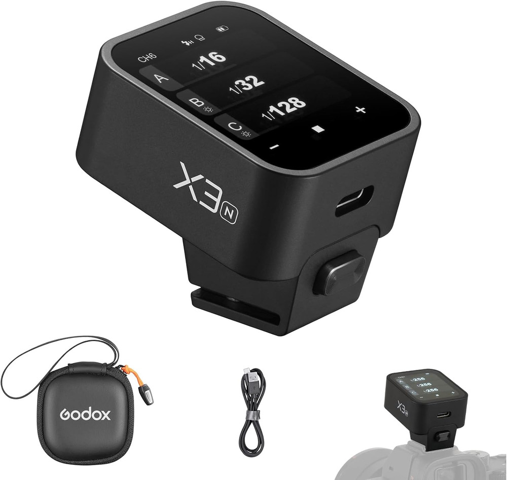 X3N TTL Wireless Flash Trigger for Nikon - Touch Screen OLED, TCM Conversion