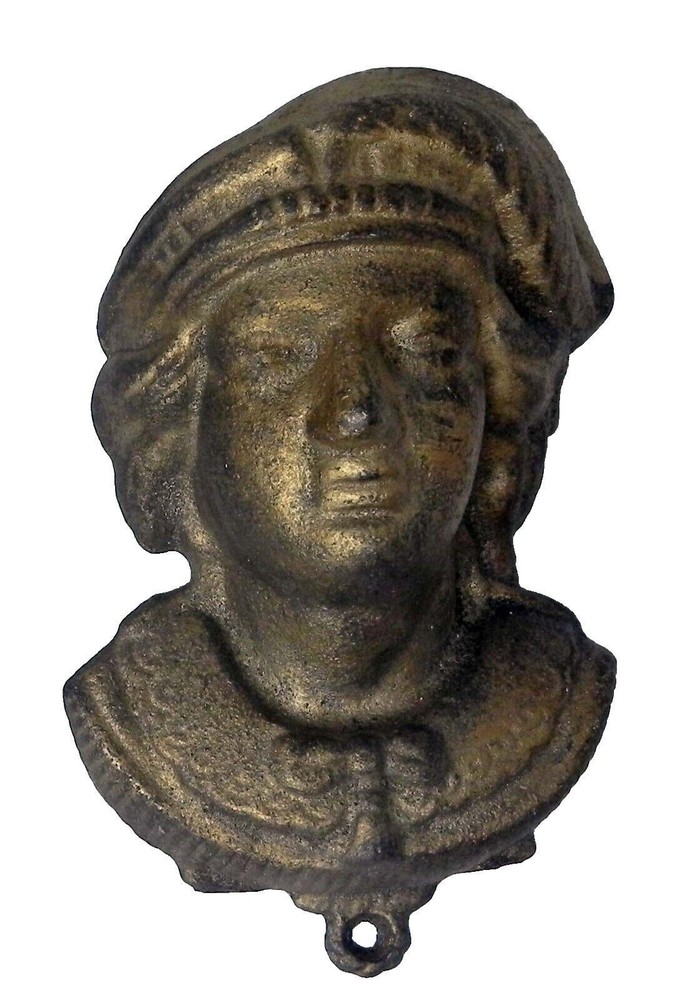 Vintage Christopher Columbus Match Safe Columbian Cast Iron