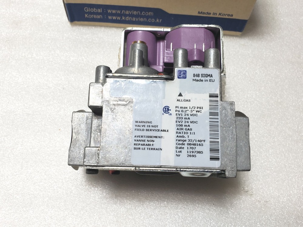 Navien 30008429A Gas Valve, Alternative Part Number 30011586A,NPE and NCB, NOB