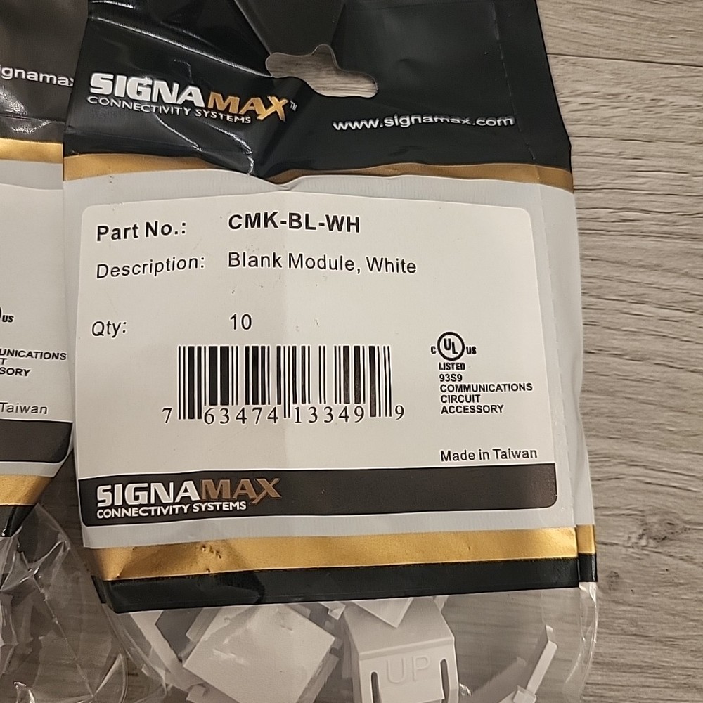 Signamax Keystone Module Blank 20-pack White