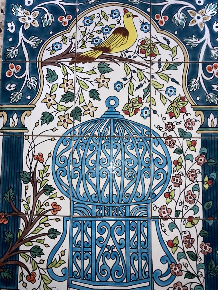 18" x 24" Ceramic Tile Mural Backsplash Art Wall Panel Hand Painted