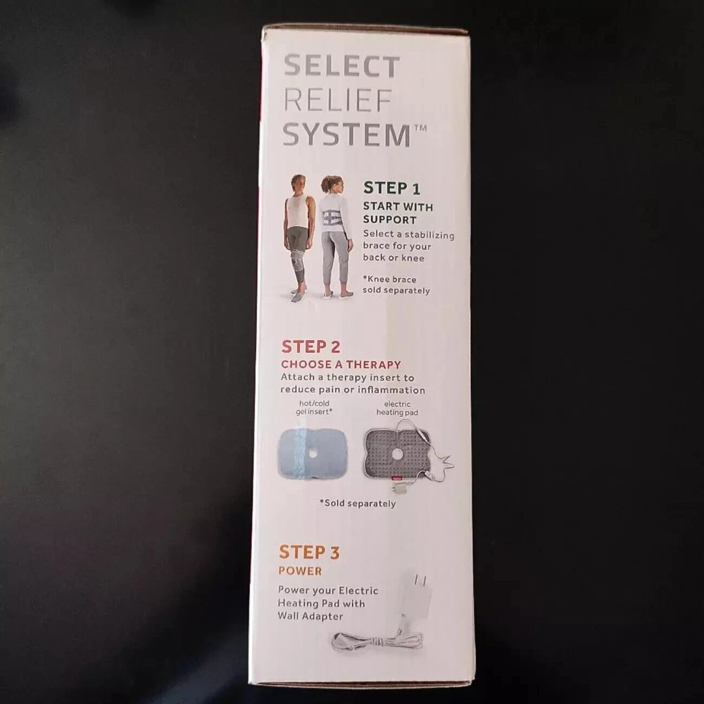 Sunbeam Back Brace + Heating Pad Select Relief System Back Therapy Bundle NW