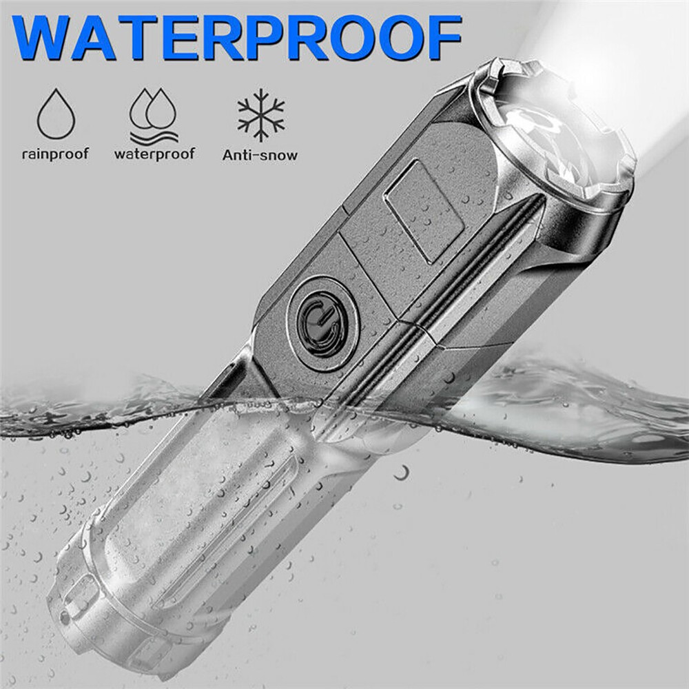 2 Pack LED Super Bright Flashlight Rechargeable Torch Tactical Lamp