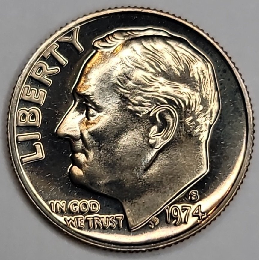 1974 S GEM PROOF ROOSEVELT DIME