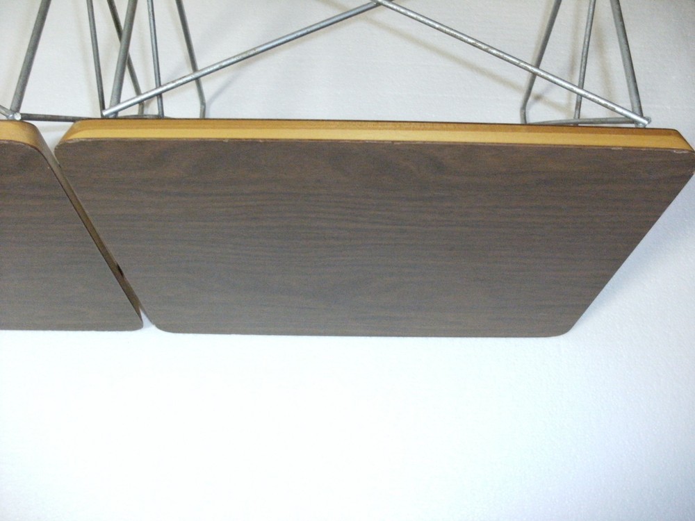 (2) Early Herman Miller Eames Wire Base Low Table's ~ Walnut