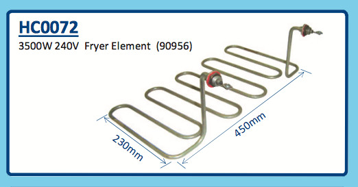 3500W 240V FRYER ELEMENT (90956) HC0072