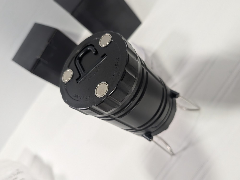 Securebrite COB Pop Up Lantern Black with Emergency Flashlight Magnetic Base