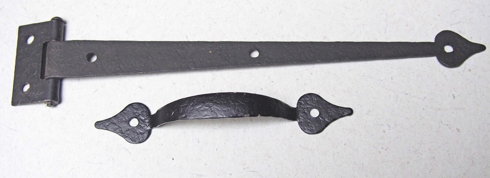McKinney Black Forged Iron Hinges and Pulls