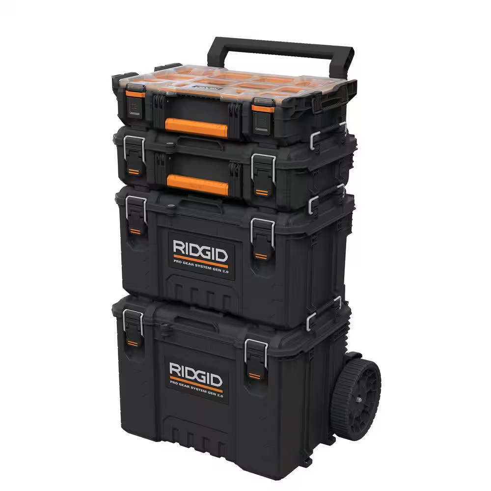 Pro Gear System Gen 2.0 Stackable Durable Weather Resistant 10-Compartment Small