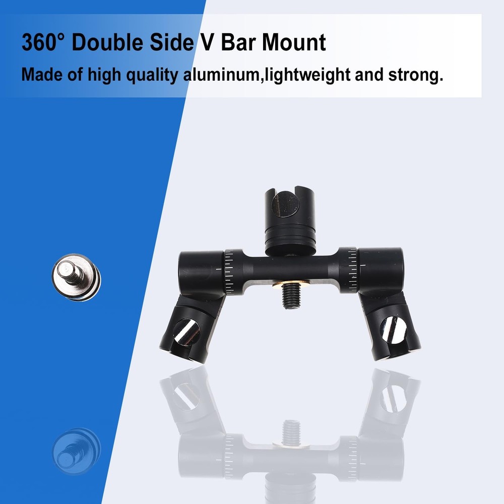 Perogen Archery Bow Stabilizer Double Side Adjustable V-Bar Mount Quick Disco...