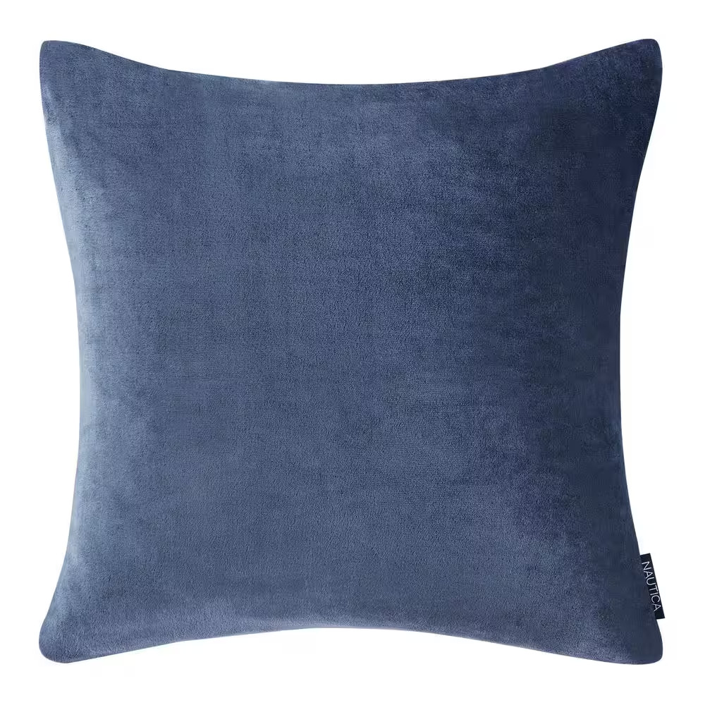 Ultra Soft Plush Solid 1-Piece Navy Blue Microfiber European Sham