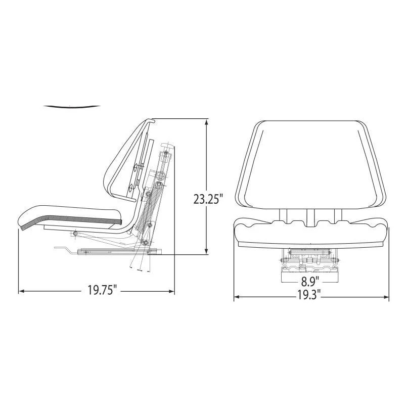 Tractor Seat w/ Adjustable Suspension