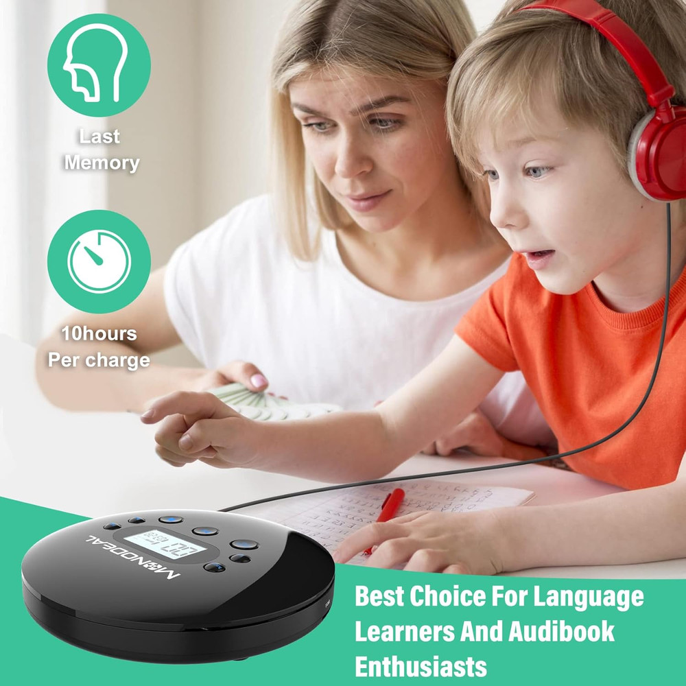 CD Player Portable, Portable CD Player with FM Transmitter, Rechargeable Player