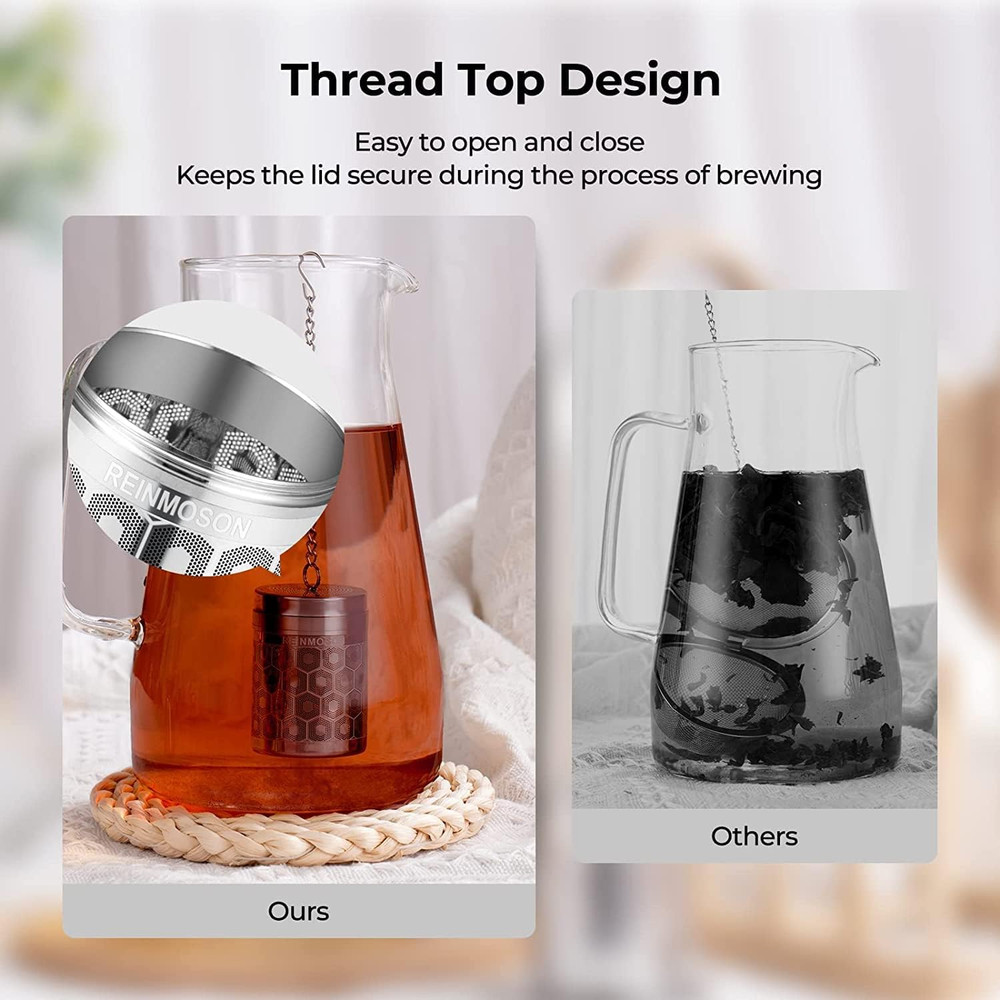 2 Pack Tea Strainers for Loose Tea, Extra Fine Mesh Tea Infuser, 304 Stainless