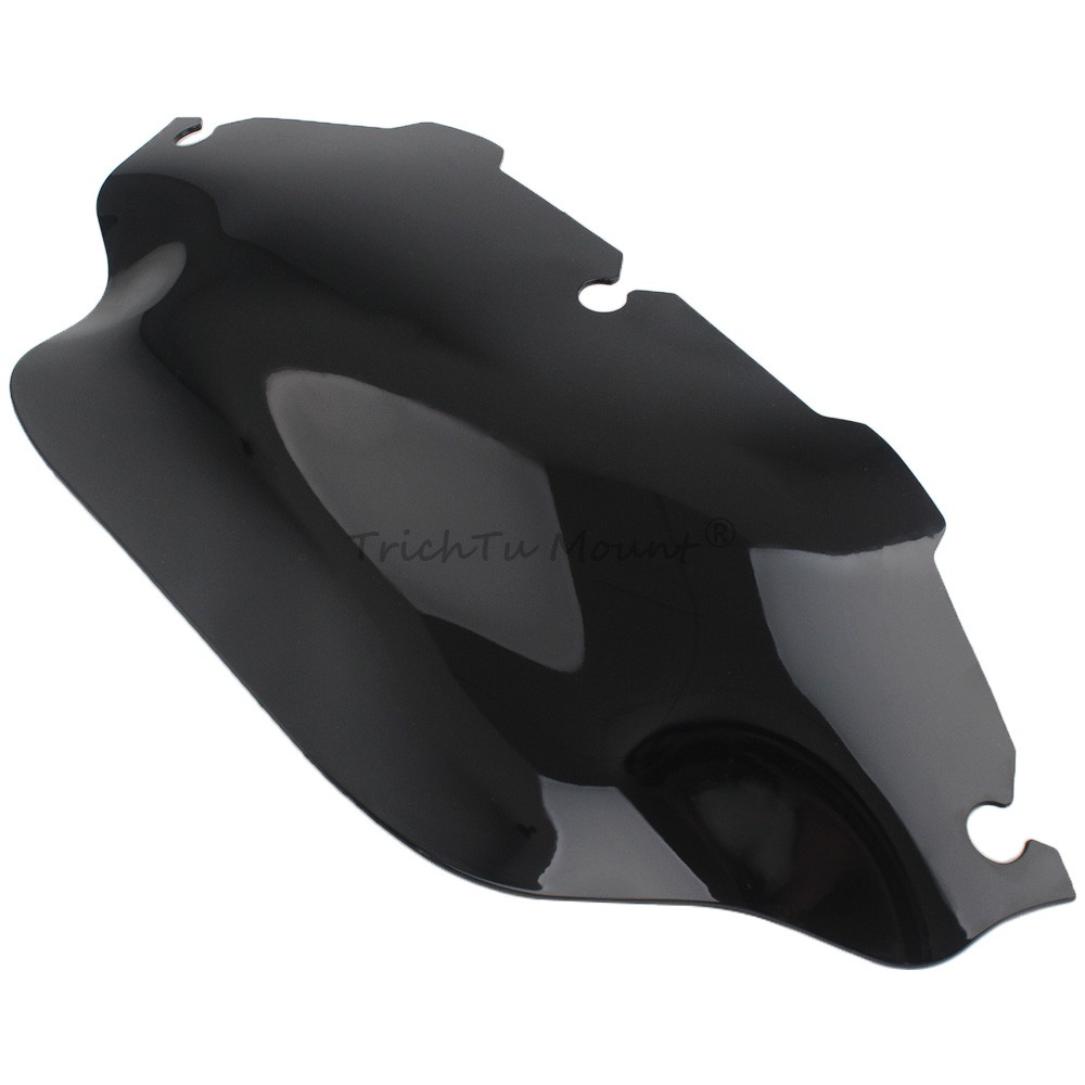 For Harley Electra Glide Classic 1996-2013 8" Wave Windshield Windscreen Black