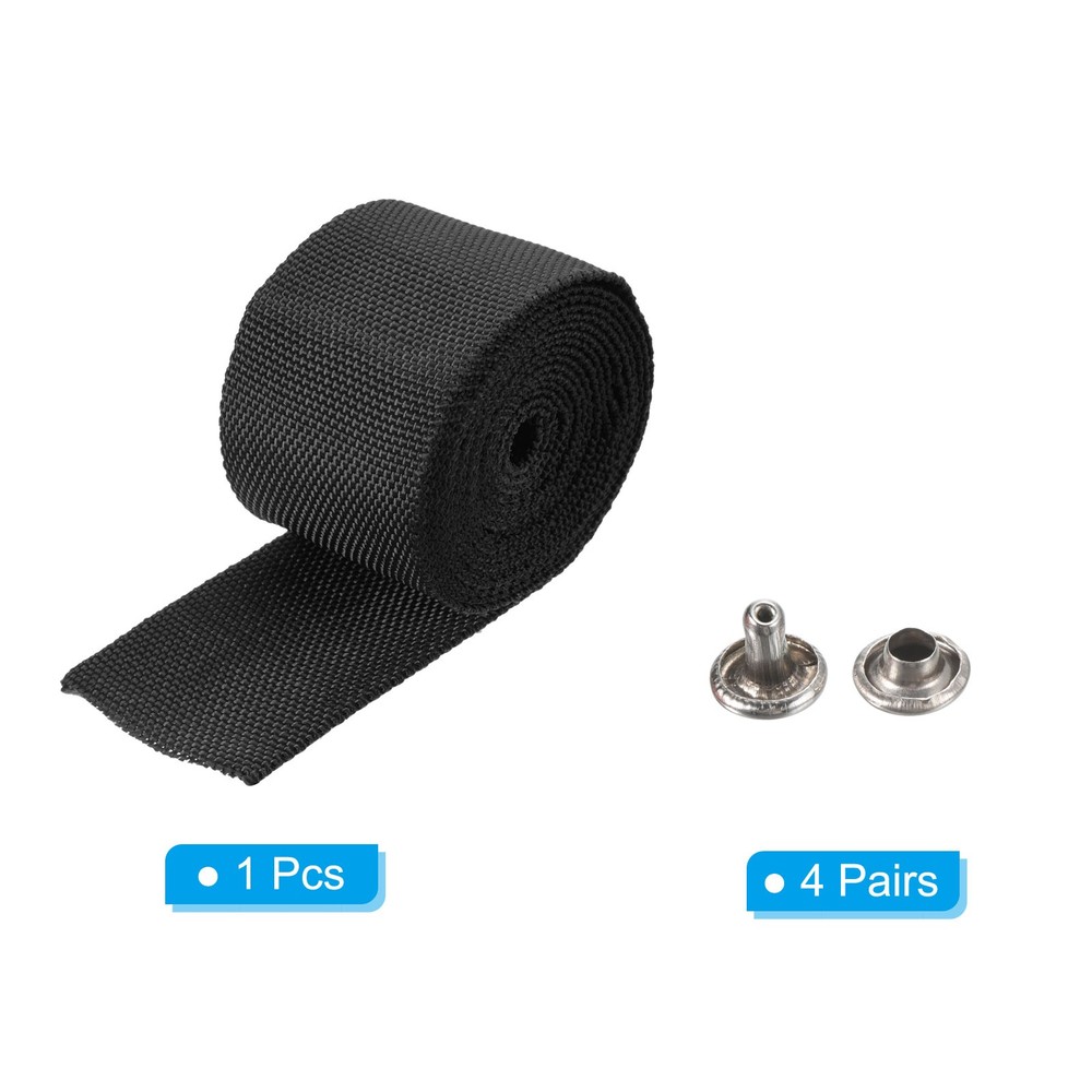 6.6Ft*45mm Polyester Rope Protector Cable Cover Rope Protective Sleeve Black