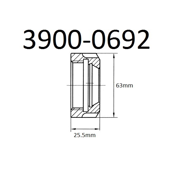 UM-TYPE ER40 COLLET CHUCK NUT (3900-0692)