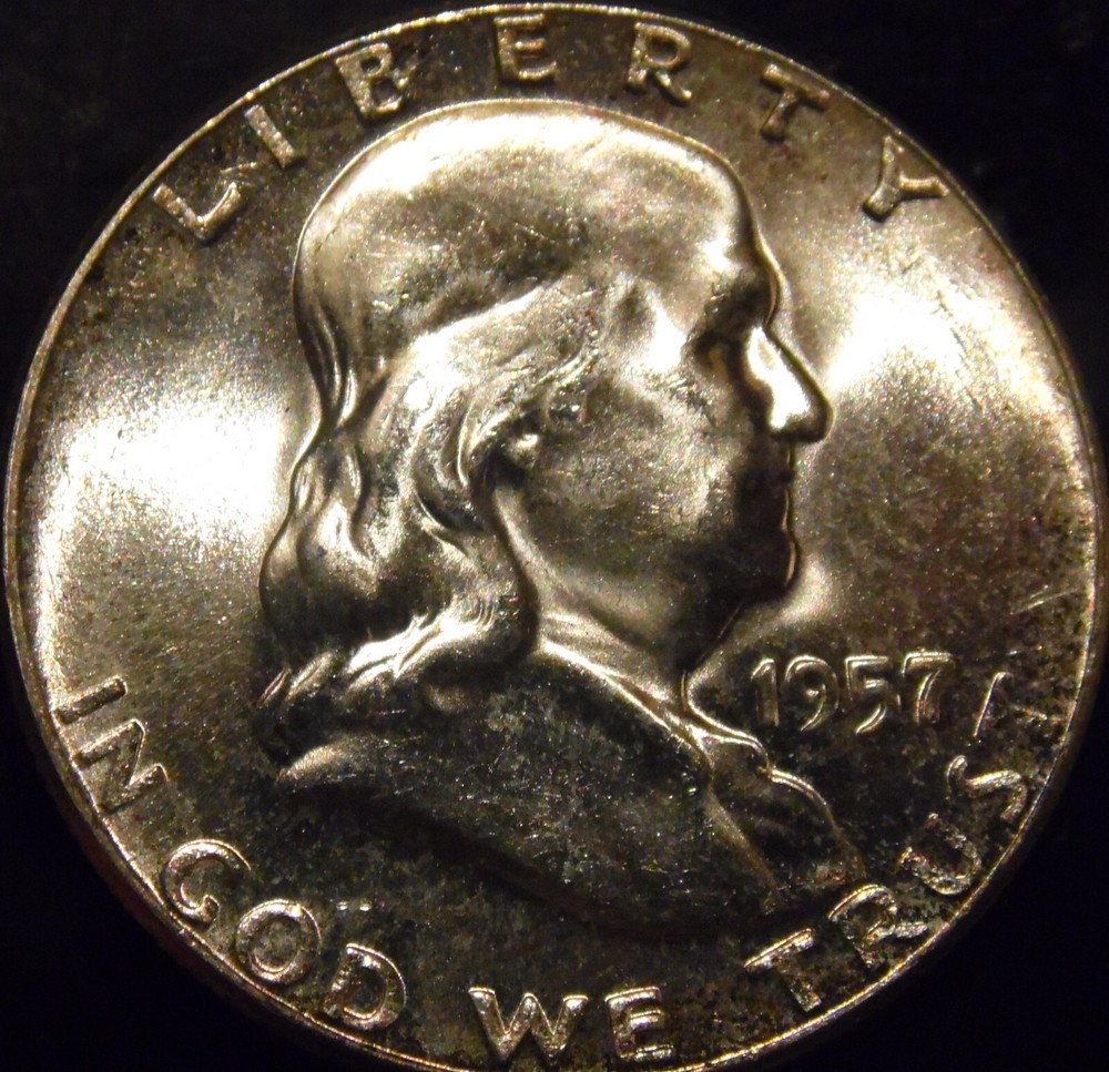 1957-P Franklin Half Dollar Gem BU Uncirculated