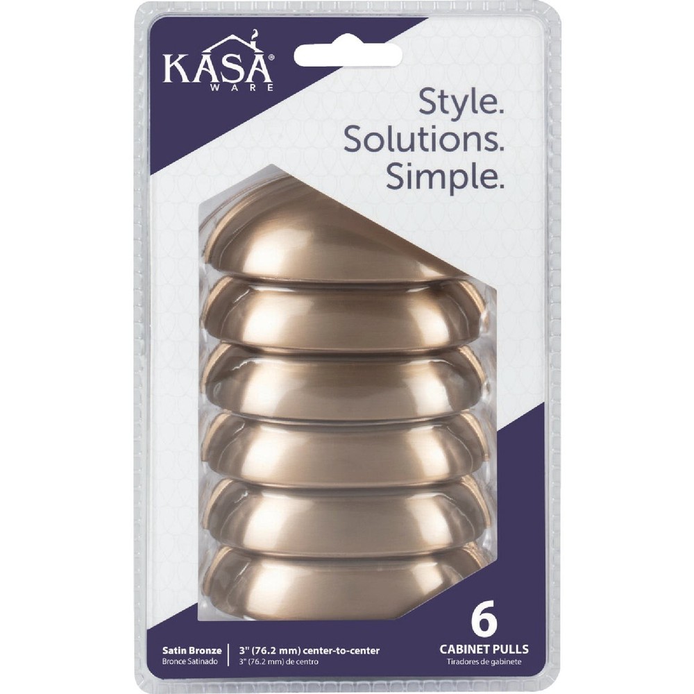 KasaWare Satin Bronze Cup Pull (6-Pack) K3833SN-6 KasaWare Hardware Resources