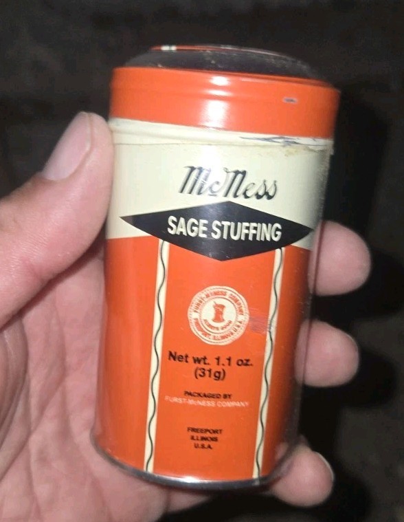 McNess Sage Stuffing Spice Tin Vintage