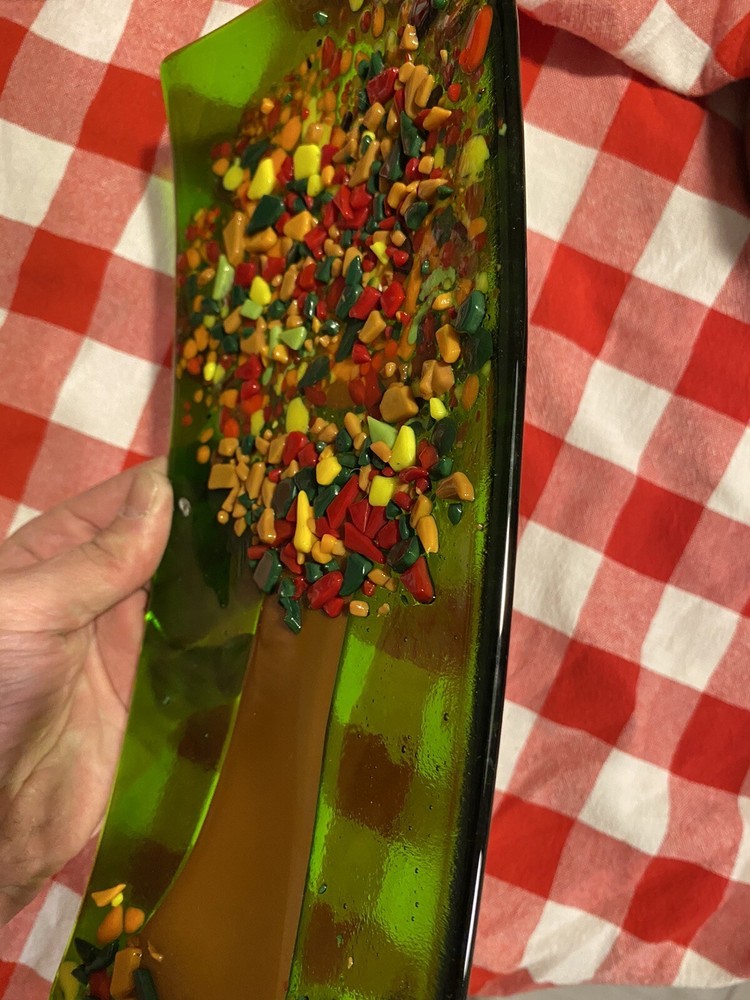 Infused Glass Studio Art Dish Beautiful