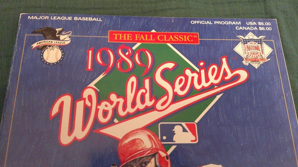 1989 San Francisco Giants vs Oakland A's World Series Program - EUC