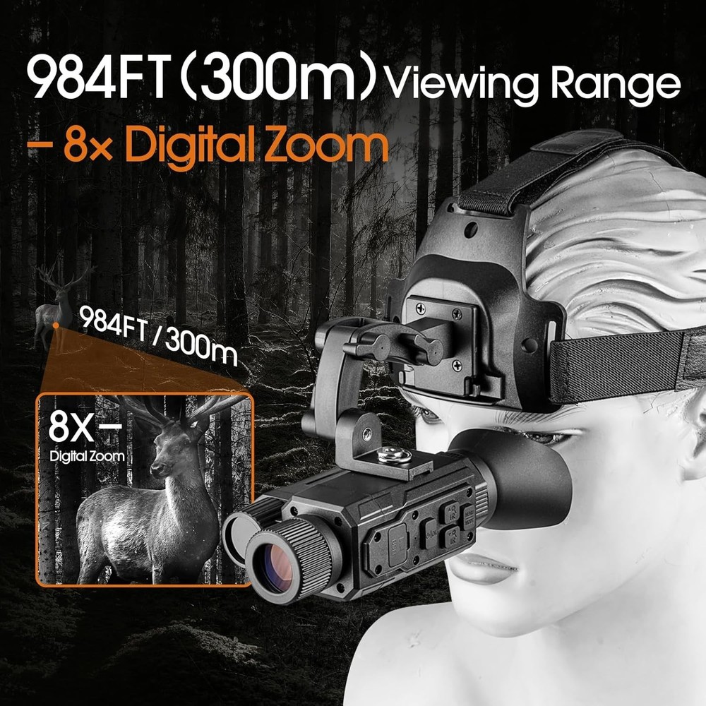 Rechargeable Night Vision Monocular 984FT Range