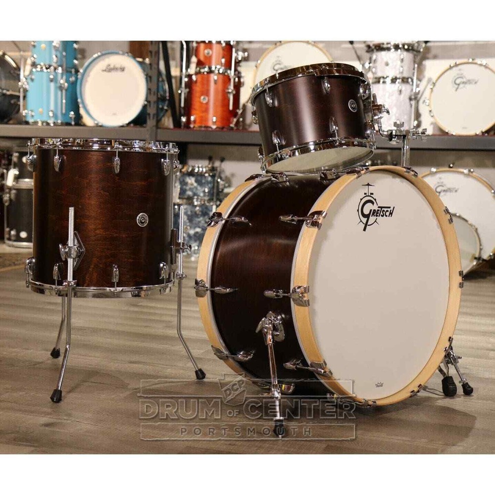 Gretsch Brooklyn 3pc Rock Drum Set Satin Antique Maple