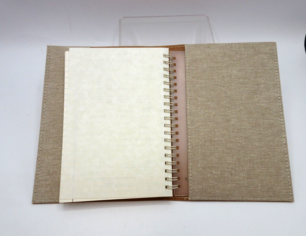 Metropolis Refillable Notebook 7" Leather Cover Spiral Insert Graphic Image Blk