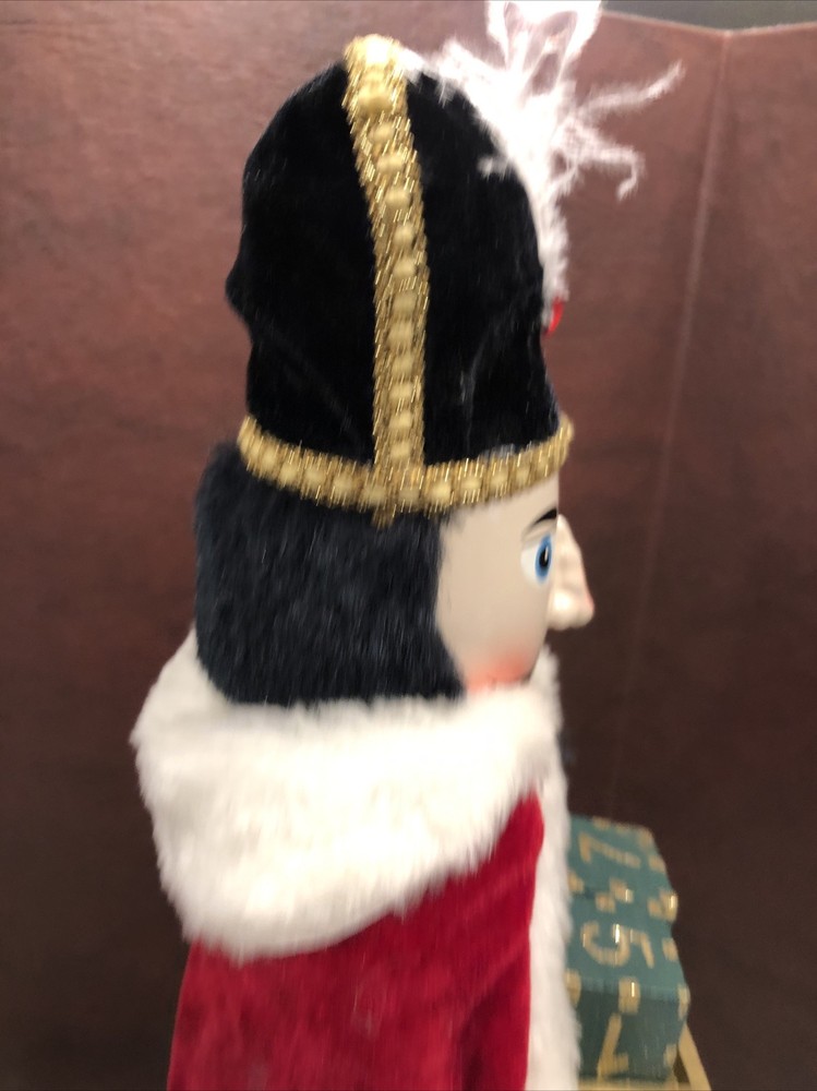 Nutcracker Cape Feather Hat Count Down Blocks on Tray 16”