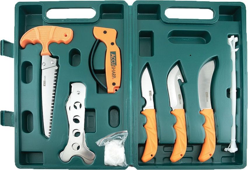 AccuSharp Complete 9-Piece Game Processing Kit w/Case, SS Blades #728C