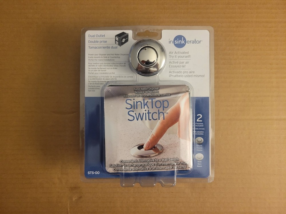 InSinkErator STS-OO Garbage Disposal Air Switch Kit Dual Outlet Sink Top Switch