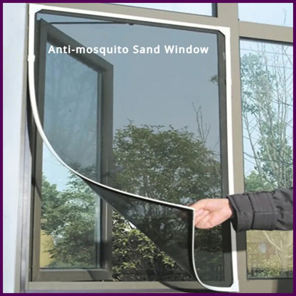 Mosquitera  para cama, ventana, textil para el hogar, malla interior autoadhe