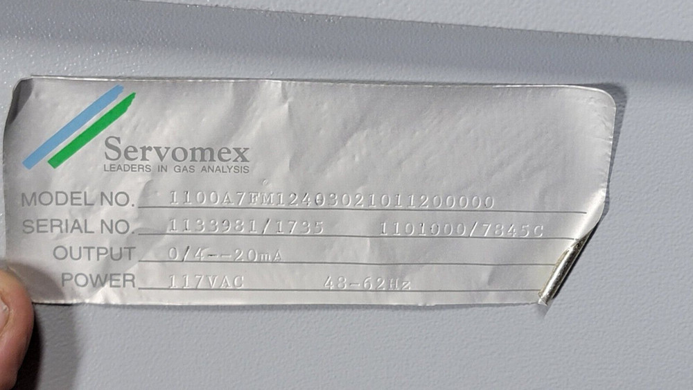 SERVOMEX PARAMAGNETIC OXYGEN 1100 SERIES TRANSDUCER UNIT TYPE 1133 USED