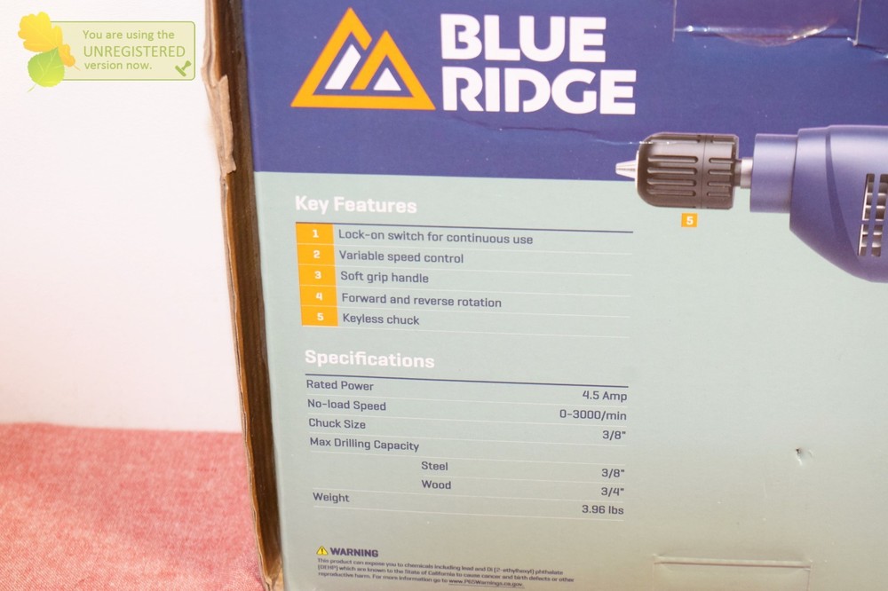 Blue Ridge Tools 4.5 Amp Power Corded Drill