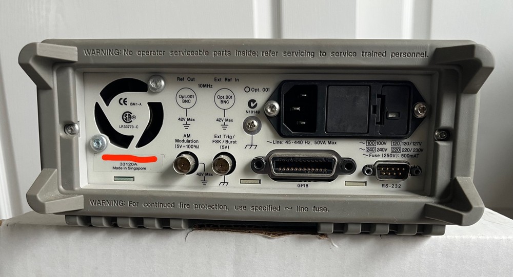 Agilent 33120A 15 MHz Function / Arbitrary Waveform Generator