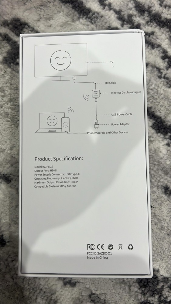 BRAIDOL Wireless HDMI Display Dongle Adapter UpgradedTransmitterStreaming Screen