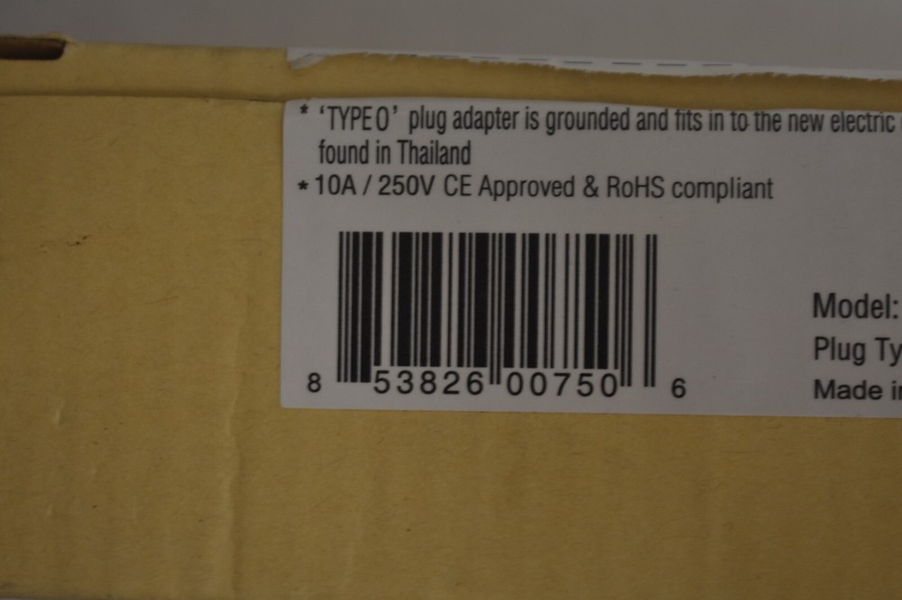Ceptics Travel Adapter Plug Type O 3 Pack w Dual USA Type Input White Device
