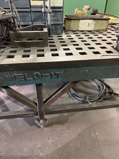 welding table, 5' x 8'
