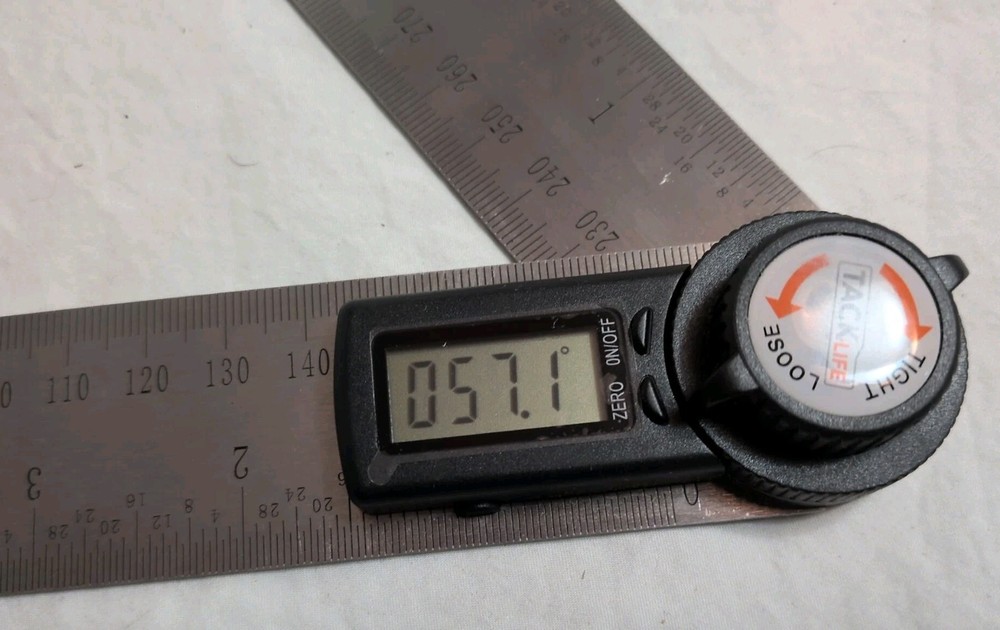Digital Angle Finder Protractor Zeroing and Locking Function, 7-Inch Angle Ruler