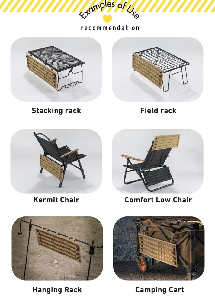 MOLLE Panel Sheet for Camp Table Field Rack Loop Tactical BG-589