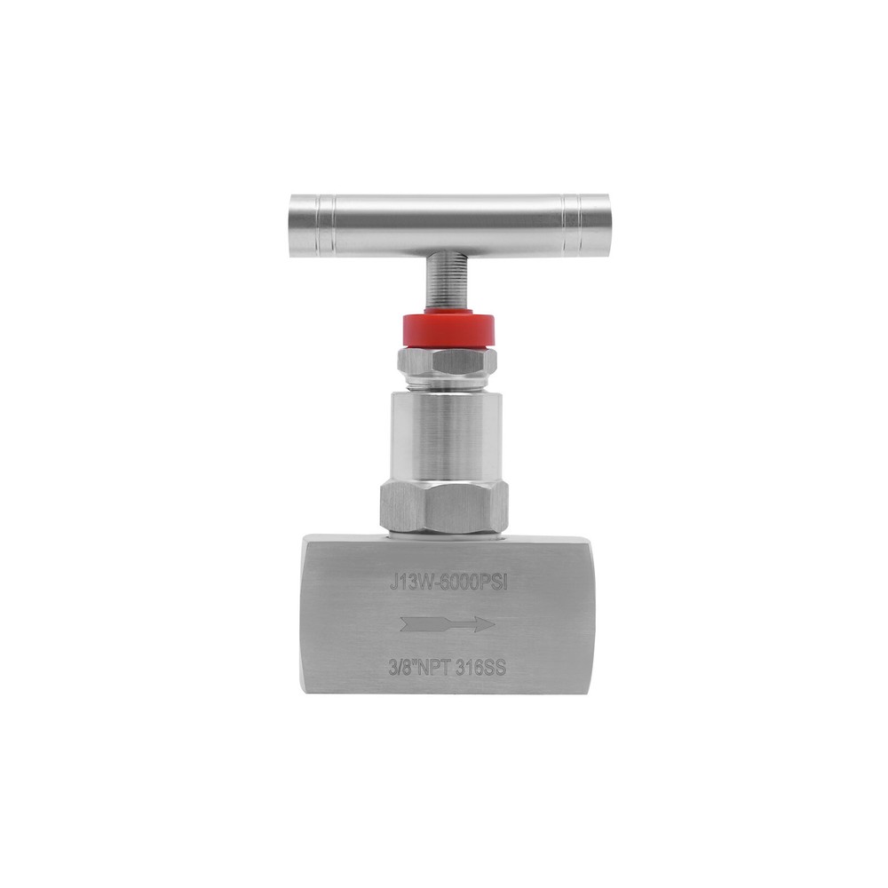 3/8" Stainless Steel Needle Valve - Threaded Flow Control, Max 6000 Psi