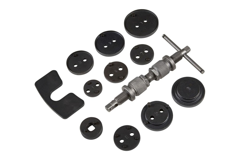 Universal Brake Caliper Kit Piston Wind Back Tool Re Wind 12 Piece Left & Right