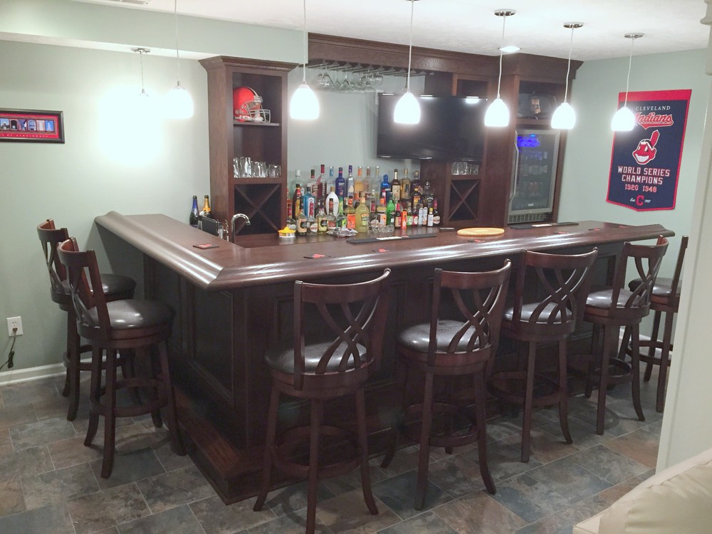 Custom Built Home Bar - Basement Pub