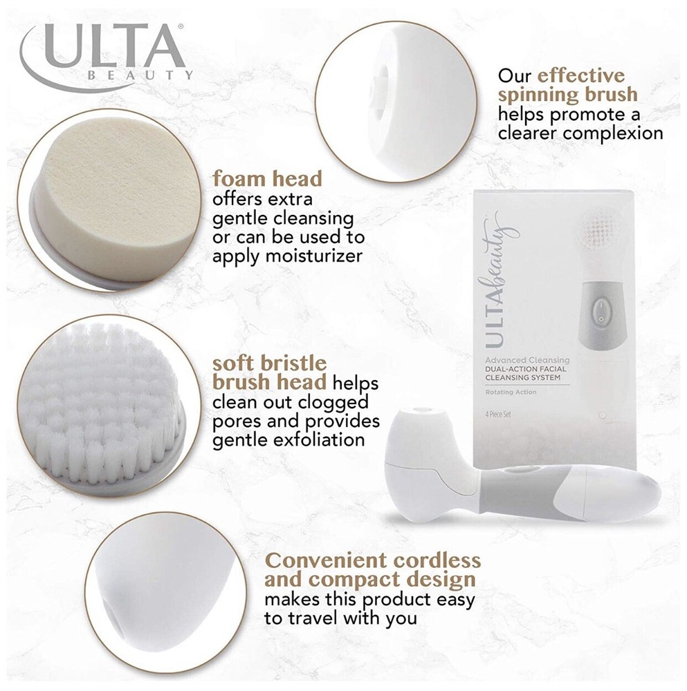 ULTA Beauty Facial Cleansing System PLUS One Set Replacement Brushes