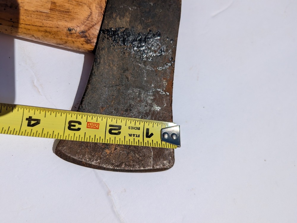 Vintage Hatchet Axe Wood Handle Camp Camping Tool Primitive Rustic 13in