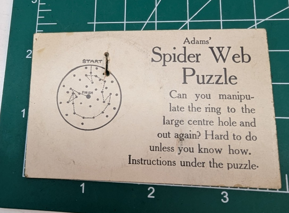 Vintage Adams' Spider Web Puzzle Plastic Gloss Round